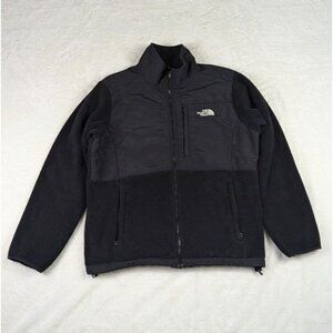North Face Denali Polartec Fleece Jacket Womens Full Zip Black L Hiking Outdoors